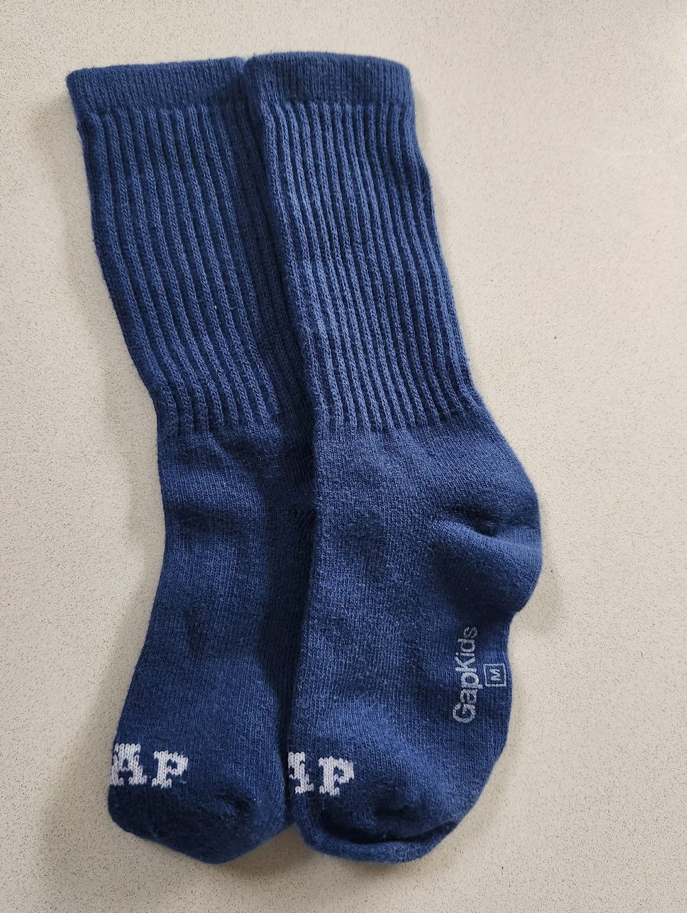 GapKids Crew Socks 2 Pairs ~GRAY & BLUE ~MEDIUM